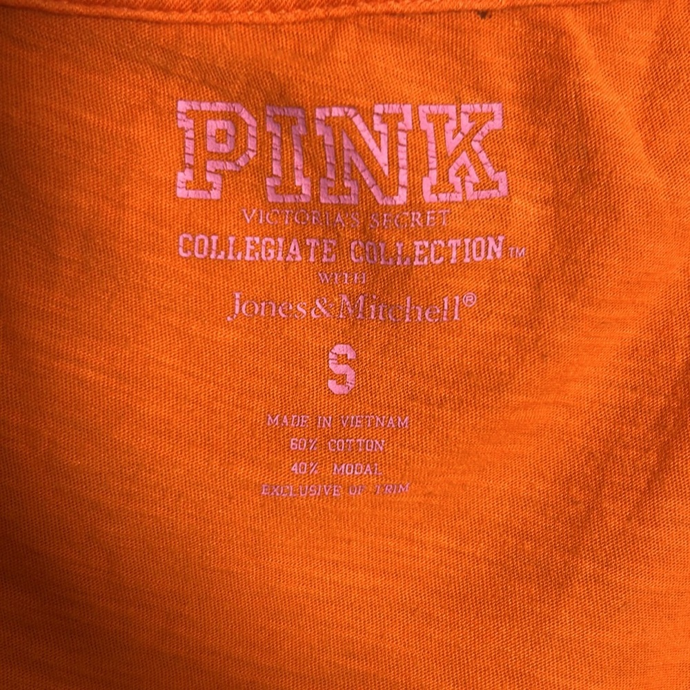 Victoria Secret Pink X Auburn University scoop neck Short Sleeve Shirt Sz Small - Picture 4 of 12